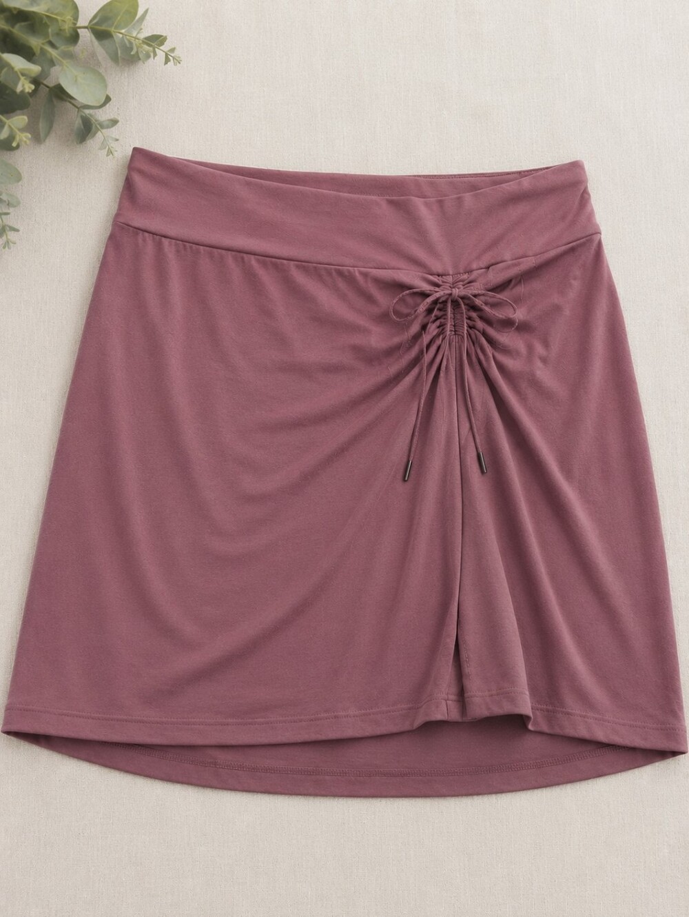 Kyodan Outdoor Mauve Athletic Skirt XL Ruched Drawstring Activewear‎